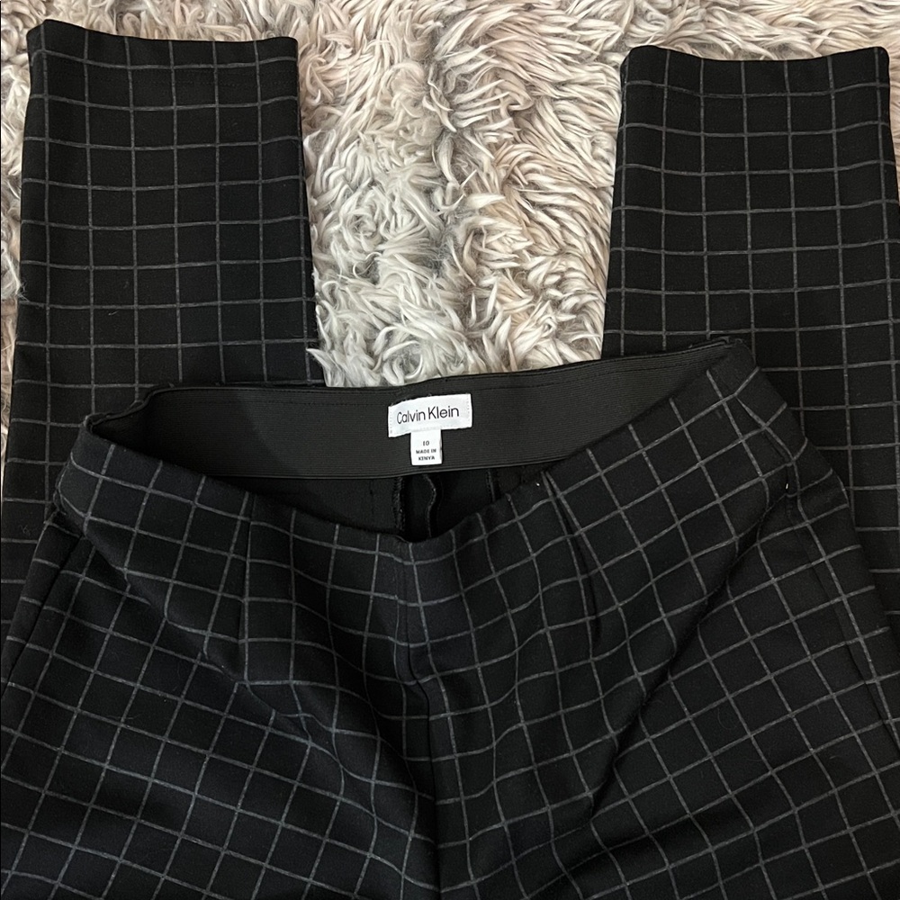 Calvin Klein Black Grid Pattern Pants - image 3